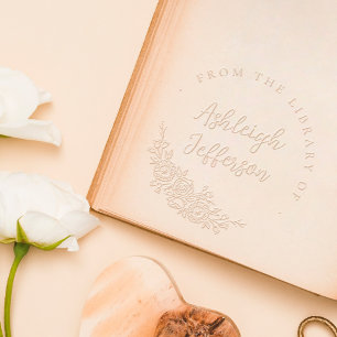 Hand-drawn Flowers Custom Library Of Custom Name Embosser
