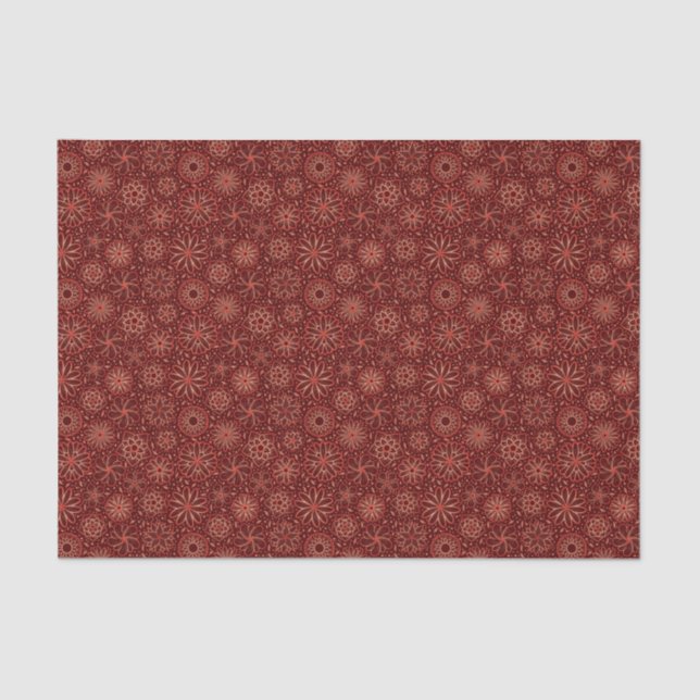 Hand Drawn Flowers Line Art Illustration Tissue Paper (Front)