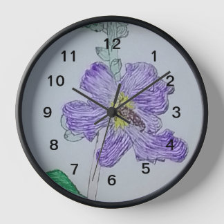 Hand Drawn flowers Wall Clock