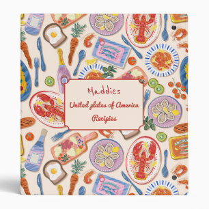 Hand-Drawn Foodie Collection Recipe Binder