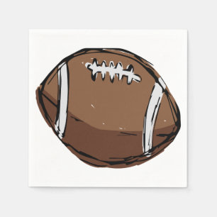 Hand drawn Football Paper Napkins