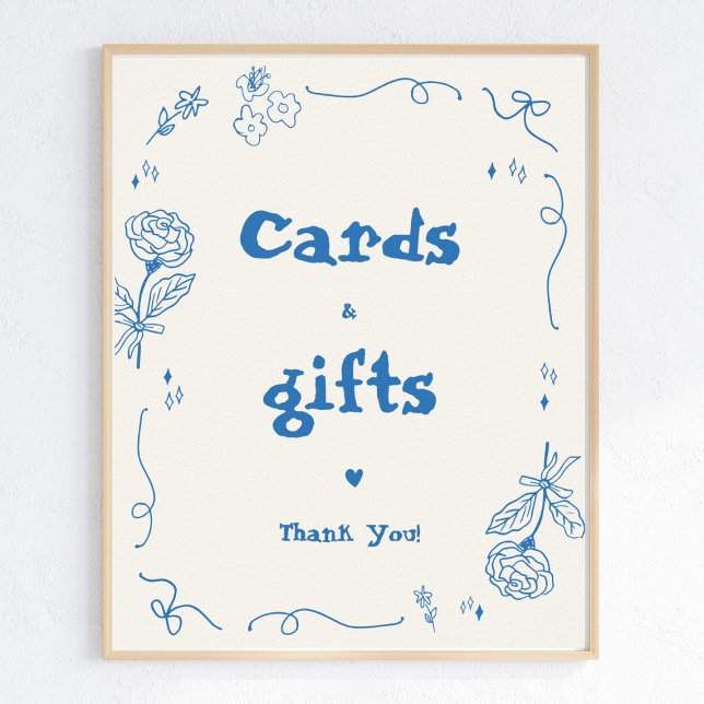Hand Drawn French Whimsical Cards and Gifts Sign  (Creator Uploaded)