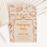 Hand Drawn Friendsgiving Fall Thanksgiving Party Invitation