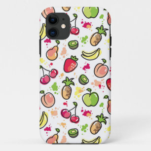 hand drawn fruits pattern iPhone 11 case