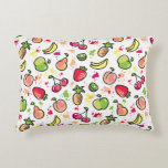 hand drawn fruits pattern decorative pillow