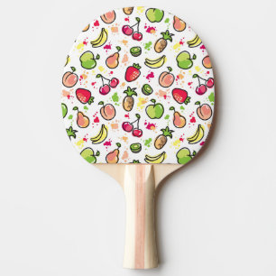 hand drawn fruits pattern Ping-Pong paddle