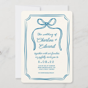 Hand Drawn Funky Drawing Handwritting Wedding Invitation