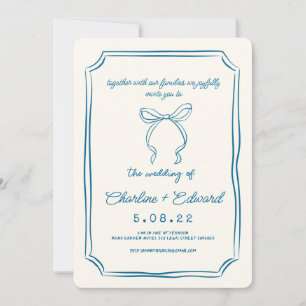 Hand Drawn Funky Drawing Handwritting Wedding Invitation