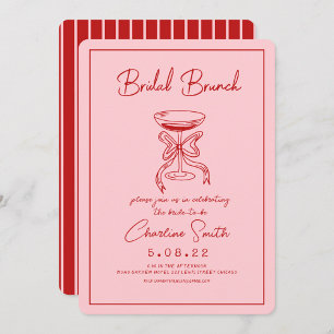 Hand Drawn Funky Handwritting Bridal Brunch Invitation