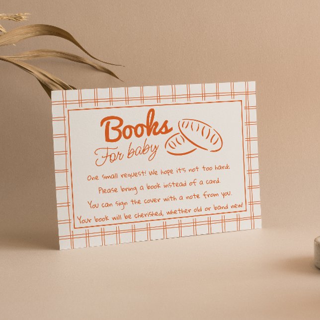 Hand Drawn Gender Neutral Bread Baby Book Request Enclosure Card (Creator Uploaded)