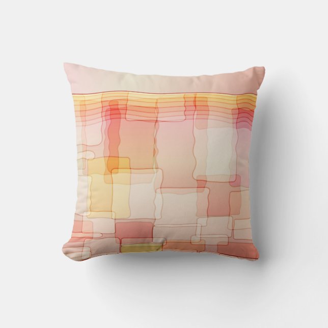 Hand Drawn Geometric Abstract   American MoJo Pill Throw Pillow (Front)