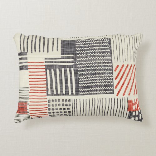 Hand_drawn geometric stripes seamless pattern accent pillow