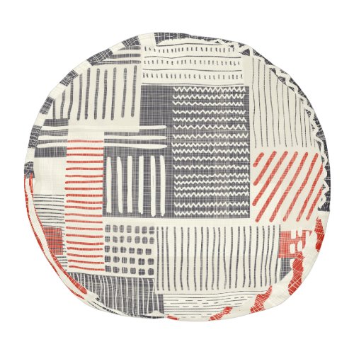 Hand_drawn geometric stripes seamless pattern pouf