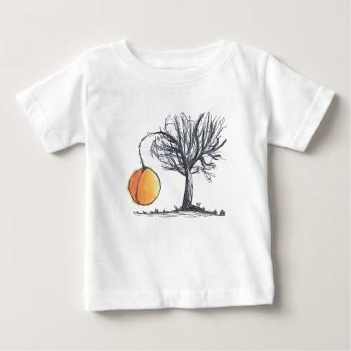 Hand_drawn Giant Peach Tree T_shirt