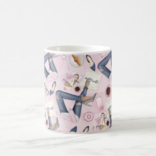 Hand Drawn Girl Boss Coffee Mug