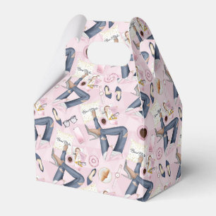 Hand Drawn Girl Boss Favor Boxes