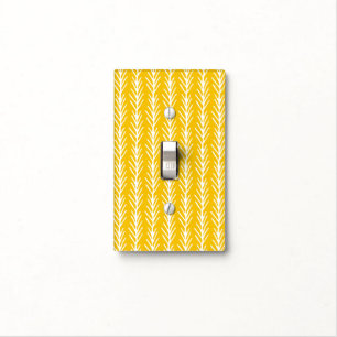 Hand Drawn Gold Wheat Pattern Light Switch Cover