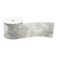 Hand-drawn Gold Wildflowers Elegant Sage Green