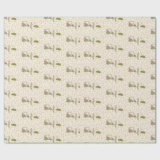 Hand drawn golf wrapping paper