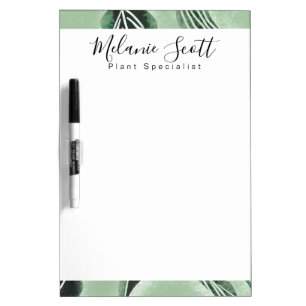 Hand Drawn Greenery Botanical Specialist Botanist Dry Erase Board
