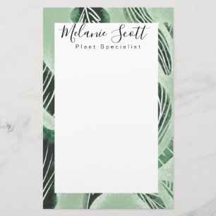 Hand Drawn Greenery Botanical Specialist Botanist Stationery