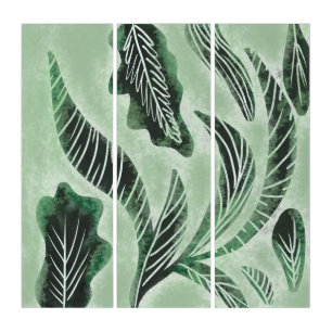 Hand Drawn Greenery Botanical Specialist Botanist Triptych
