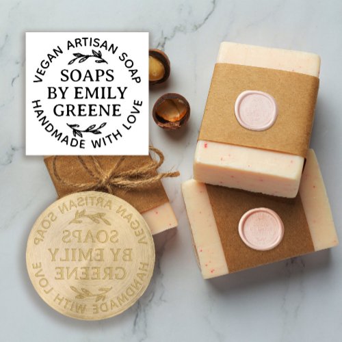 Hand Drawn Greenery Handmade With Love Wax Seal Stamp