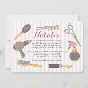 Hand-drawn Hairdresser Elements Invitation