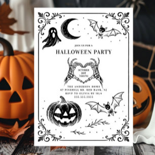 Hand Drawn Halloween Party Invitation
