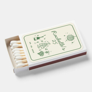 Hand Drawn Handwritten retro Birthday Matchboxes