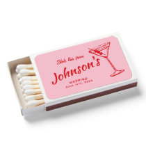 Hand Drawn Handwritten Wedding Favors Matchboxes