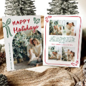 Hand Drawn Happy Holidays Arch Photo Christmas Holiday Card