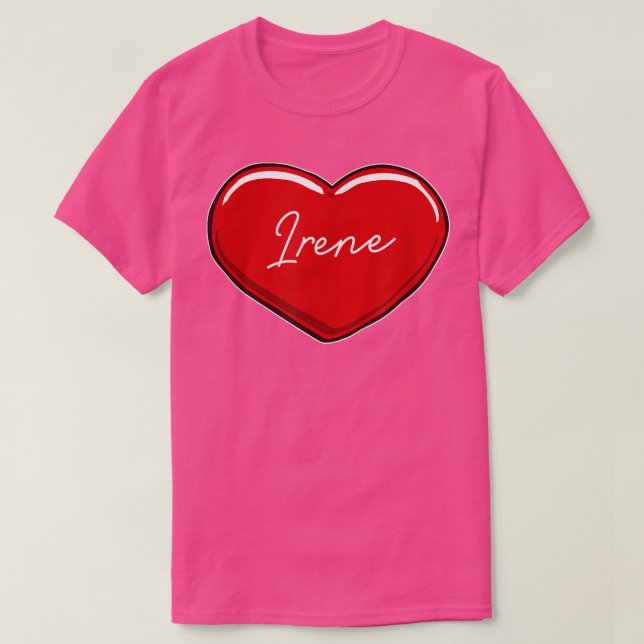 Hand Drawn Heart IreneFirst Name Hearts I Love Ire T-Shirt (Design Front)