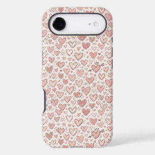 Hand-Drawn Heart Pattern iPhone 17 Air Case
