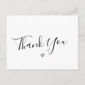 Hand Drawn Heart Thank You Postcard (Front)
