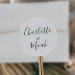 Hand Drawn Heart Wedding Envelope Seals<br><div class="desc">These hand drawn heart wedding envelope seals are perfect for a modern wedding. The simple and classic design features a lovely handwritten calligraphy font finished with a romantic heart. Personalize the label with the names of the bride and groom.</div>