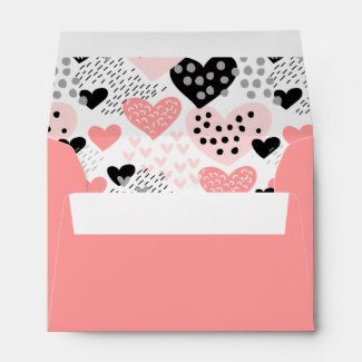 Hand Drawn Hearts and Dots Pattern ID471