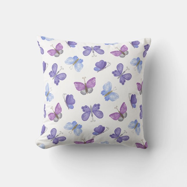 "Hand-Drawn Hearts Design | Whimsical and Romantic Throw Pillow (Front)