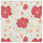 Hand Drawn Hibiscus Pattern Fabric