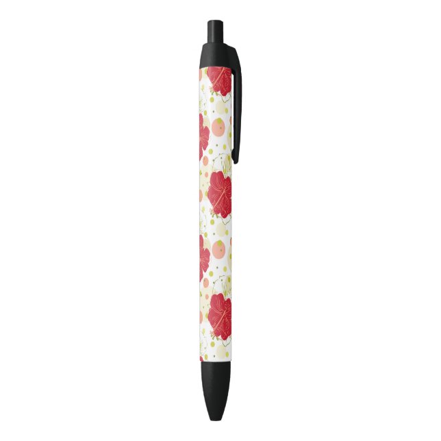 Hand Drawn Hibiscus Pattern Pen (Bottom (Vertical))