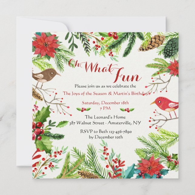 Hand Drawn Holiday Party Invitation (Front)