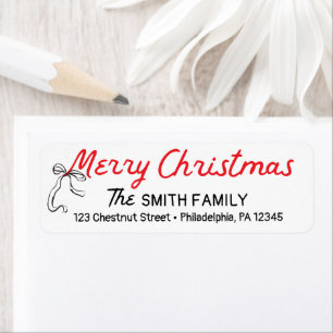 Hand Drawn Holiday Return Address Labels