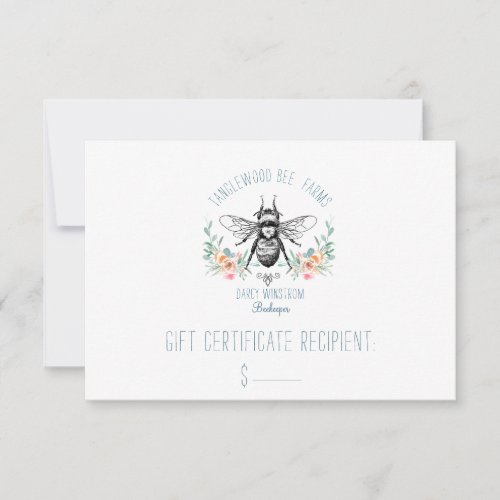 Hand Drawn Honey Bee Beekeeper Apiary Floral  Disc