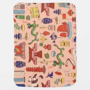 Hand-drawn Hong Kong motifs: seamless pattern Baby Blanket