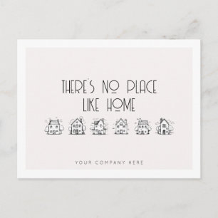 Hand Drawn Houses Real Estate Farming Postcard