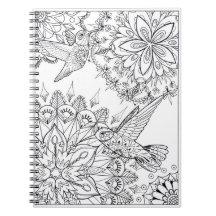 Hand Drawn Hummingbird Mandala Art