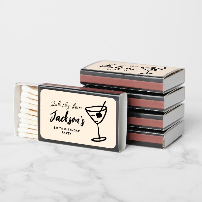 Hand Drawn I Stole This Matchbox Party Favor  Matchboxes (Stacked)