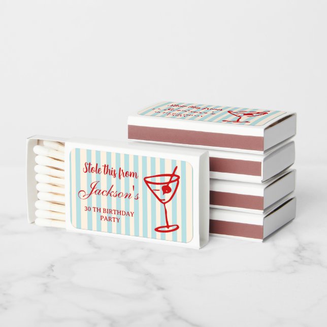 Hand Drawn I Stole This Matchbox Party Favor  Matchboxes (Stacked)