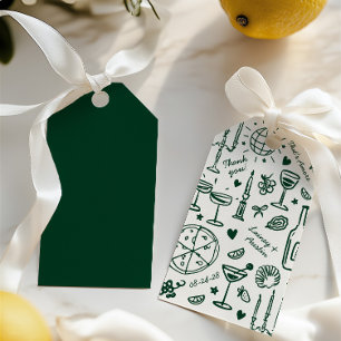 Hand-Drawn Illustrated Wedding Welcome Gift Tags