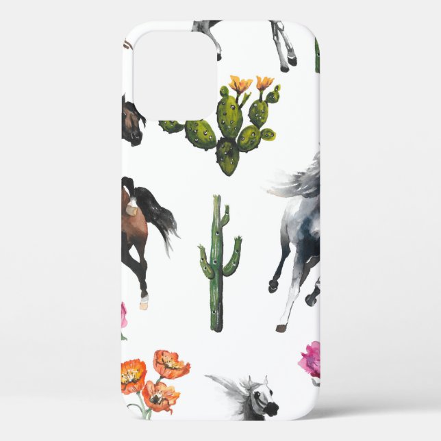 Hand drawn illustration. Seamless pattern. Cute ca Case-Mate iPhone Case (Back)